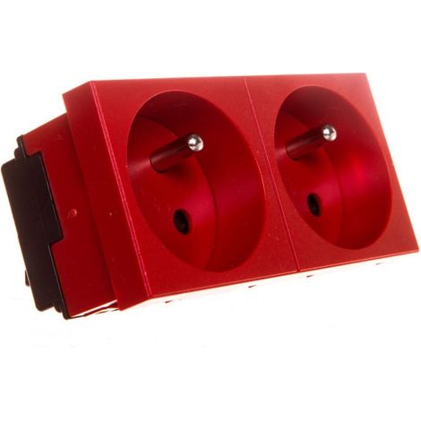 Enchufe doble M45 con/sin 16A rojo STD-F3K SRO2 6120324