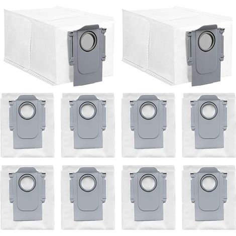 Sacs à poussière jetables de rechange pour aspirateur robot Roborock Q Revo et Roborock P10 - Sacs à poussière grande capacité (10 pièces) (1/5)