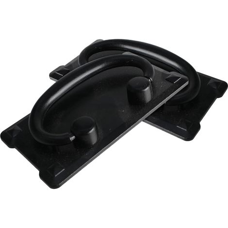 ULTECHNOVO 2 Poignées anneaux vintage en fer noir pour portes et (1/5)