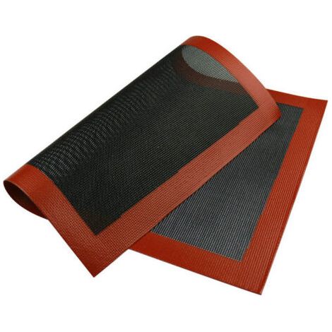 Backmatte 30 x 40 cm, 2 Stück, wiederverwendbare Silikon-Backmatten, mikroperforierte Silikon-Backmatten, antihaftbeschichtet und rutschfest (1/5)