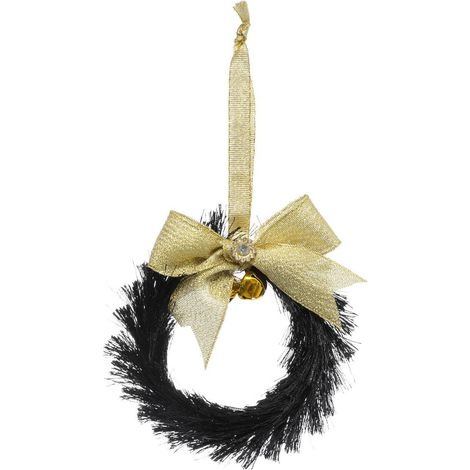 Sujet Krone 10cm Kunststoff schwarz gold - Atmosphera créateur d'intérieur