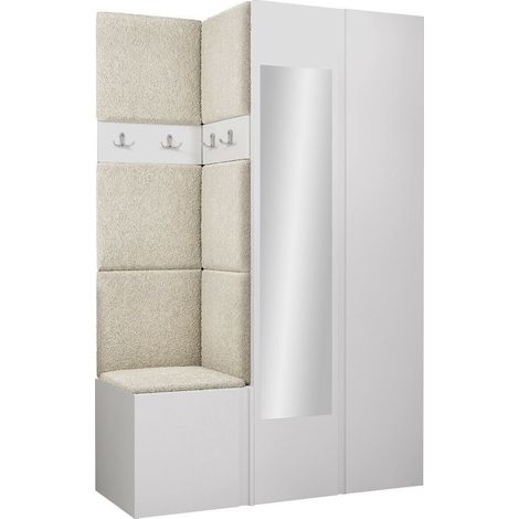 Conjunto para recibidor Pinis XXVI, Abriamo 03, 186x116x46cm, Espejo, Tapiz, Aglomerado laminado, Colocada, Montada en la pared (1/5)