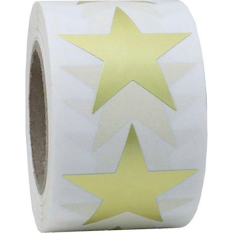 Goldene Sternaufkleber, Schülerbelohnungsaufkleber, Mini-Sternaufkleber, Goldene Sternaufkleber (1/4)