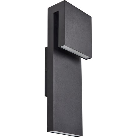 Lámpara de pared moderna LED para exterior aplique de metal hierro vidrio negro mate Limonlu (1/5)