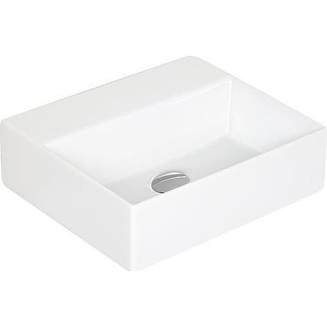 Vasque Elayla sans trou de robinet en céramique, blanc 420x130x350 mm (1/3)