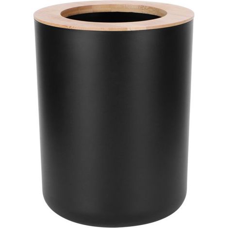 Accessoire Salle De Bain - Ensemble 6 Pièces Bois De Bambou Et Plastique - Pour Salle De Bains Maison Hôtel - 6 Pièces (1/5)