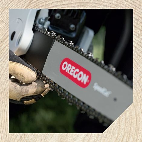 Oregon Barra di Guida per Motosega con Lama Reversibile da 14" (35 cm) Supporto Motore A041, Passo a Basso Profilo da 3/8", Calibro 1,3 mm, Compatibile con Makita, Dolmar, Einhell e altro