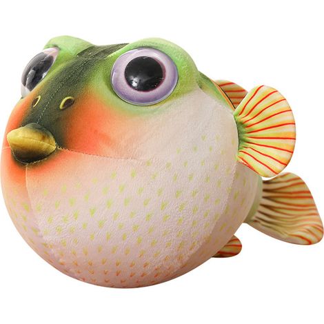 Coussin décoratif poisson-globe en peluche douce, jouet en peluche mignon pour canapé, lit ou chambre, cadeau original. (1/5)