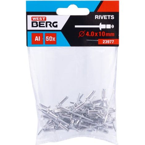 WESTBERG Blindnieten ALU 4,0 x 10 mm 50 Stück 23977.01