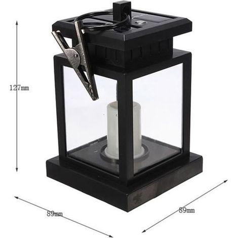 Lanterne suspendue solaire pour le jardin - Noire - Éclairage puissant-Online Store (1/4)