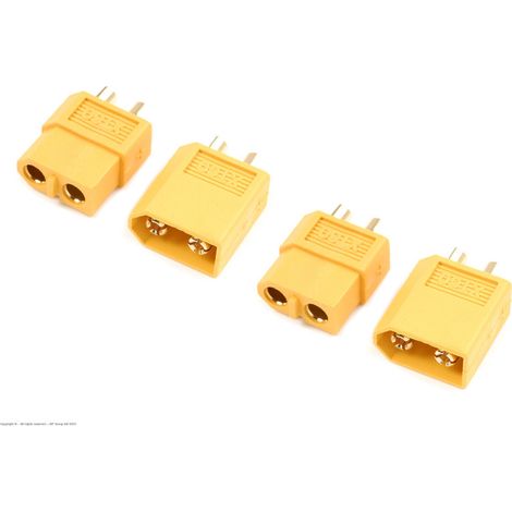 Revtec - Connector - XT-60 - Gold Plated - Male + Female - 2 pairs