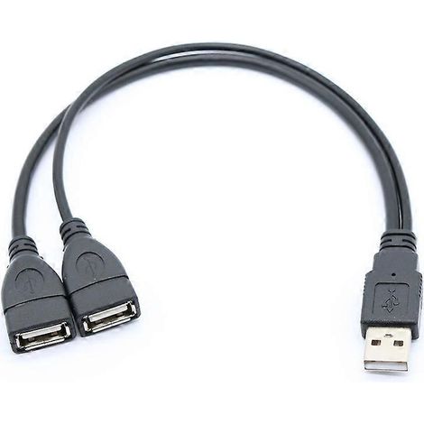 Câble séparateur USB double pour ordinateur, rallonge multiport USB polyvalente (1/5)