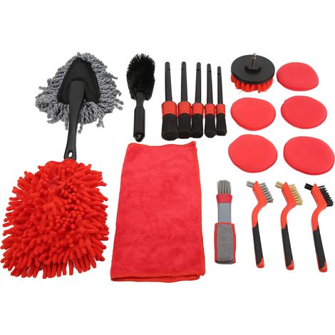 Kit de brosses de nettoyage automobile : longue flexibilité, nettoyage et réutilisation des jantes, du moteur et du cuir. (1/5)