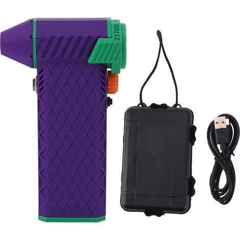 Jet Dry 8000 mAh, 110.000 U/min Tragbarer Laubbläser, Leistungsstarker Turbolüfter zur Reinigung von Autotastaturen, Dunkelviolett (1/5)