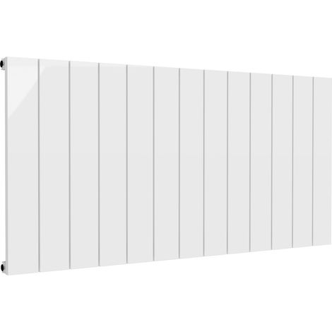 Reina Casina Single Horizontal Aluminium Radiator 600mm H x 1230mm W White (1/5)