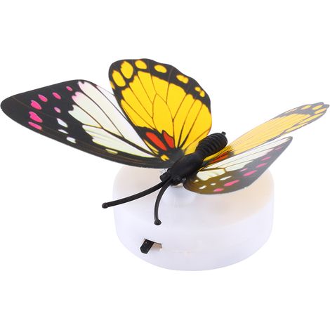 Veilleuse colorée, lampe papillon décorative de type bouton, couleurs aléatoires. (1/5)