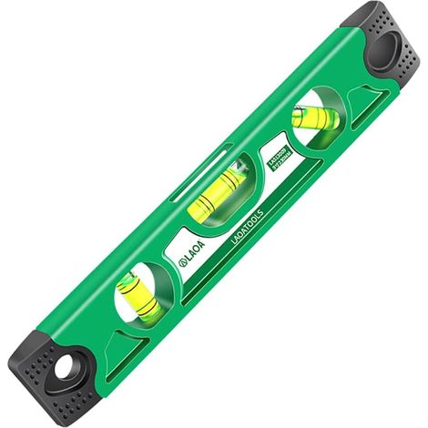 DOLASO 9-Zoll-Magnet-Torpedo-Wasserwaage mit 3 verschiedenen Wasserwaagen, 45°, 90°, 180°, 230 mm (1/5)