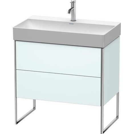 Mobile Vanity Duravit XSquare da 78,4 x 46,0 cm, 2 cassetti, per lavabo DuraSquare 235380, Colore (anteriore/corpo): Azzurro Opaco - XS444300909
