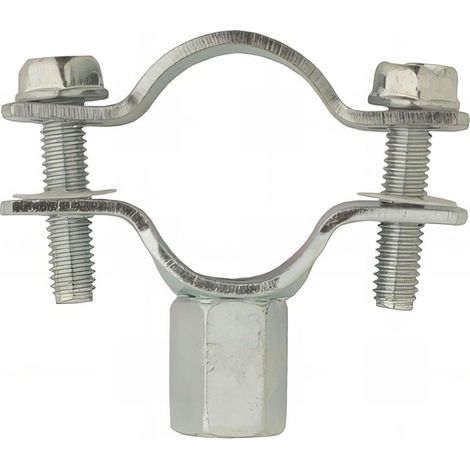 50 colliers lourd MARKS63, double embase Acier Zingué, classique - M8 - M10 - Diamètre tube 50 - 60 mm