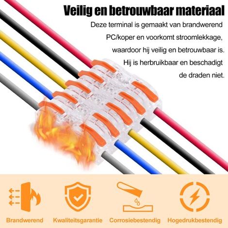 Kabelverbinder-Set LT-211 transparent Spleißset Drahtverbindung 0 08 4 0 mm Für Elektriker und Installateure Transparent Kompakt 34-teilig 0,08 4,0 (1/4)