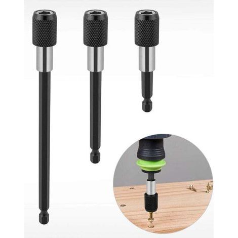 Three-piece set: magnetic drill extension, universal adapter for impact drill. (1/5)