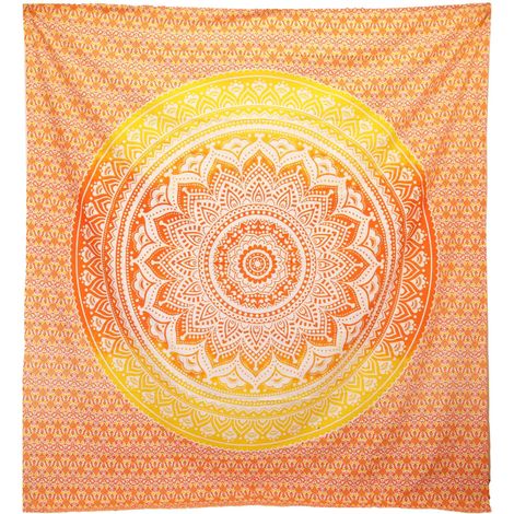 Tapiz Pared / Pareo - Mandala - Naranja