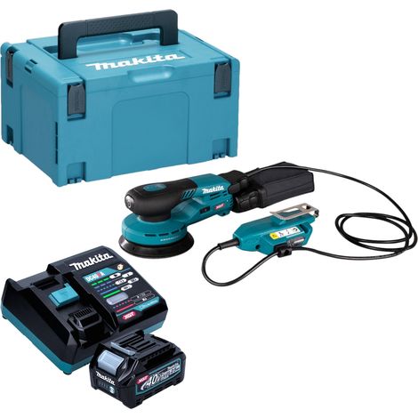 Makita BO 001 CGD101 Levigatrice rotorbitale a batteria 40 V max. 125 mm 5,0 mm di corsa Brushless + 1x batteria ricaricabile 2,5 Ah + caricabatterie + Makpac