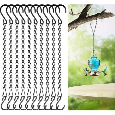 Chaîne de suspension de 29 cm avec crochets en S - Suspension pour plantes en fer réglable, suspension décorative, lot de 10 (1/5)