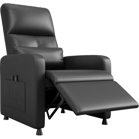 Fauteuil Relax Électrique Ergonomique pour Salon – Massage, Chauffage, Dossier Haut, Repose-pieds Motorisé, Cuir PU, Ports USB Type-C, 2 Porte-gobelets, Poches Latérales – Idéal Personnes Âgées – 30A (1/5)