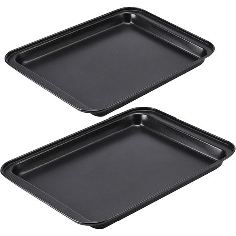 Bakplaat - Set De 2 Placas Rectangulares - Acero Al Carbon Con Revestimiento Antiadherente - Para Horno Convencional Y De Aire Caliente - 2 Unidades (1/5)