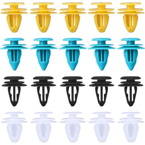 60 piezas de clips de fijación para coche, clips de plástico para coche, cuatro tamaños que van de 8 mm a 10 mm, para paneles de puertas de automóviles, adecuados para la mayoría de los vehículos (1/5)