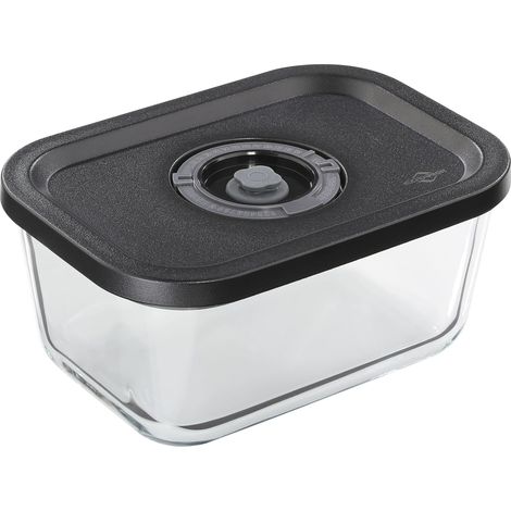 Boîte sous vide M Verre incassable Conservation des aliments par pompe à vide Boîte sous vide avec couvercle en plastique Hermétique et anti-fuite Passe au four (1/5)