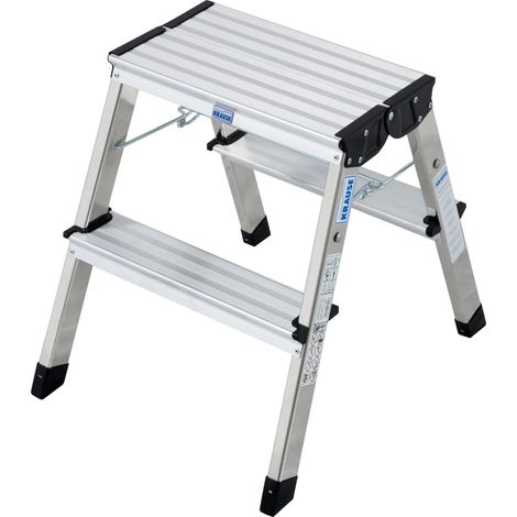 Krause MONTO Treppy 130013 Aluminium Montagetritt klappbar Arbeitshöhe (max.): 2.45 m Silber 2 kg (1/2)