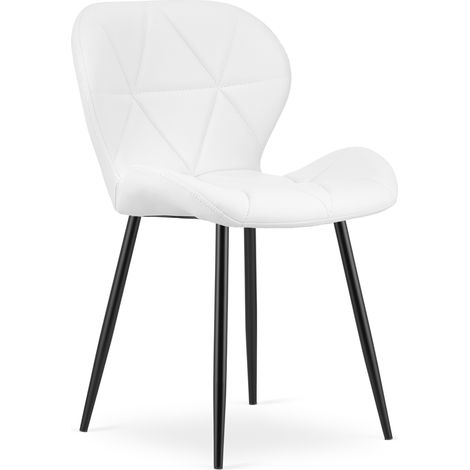 Chaise - leobert - mango - simili cuir blancpieds noirs 211770206 (1/5)