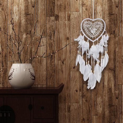 Dream Catcher - Guirlande Suspendue - En Plumes Décorative Pour Fenêtre Ou Chambre - 34 Cm - 1 Pièce (1/5)