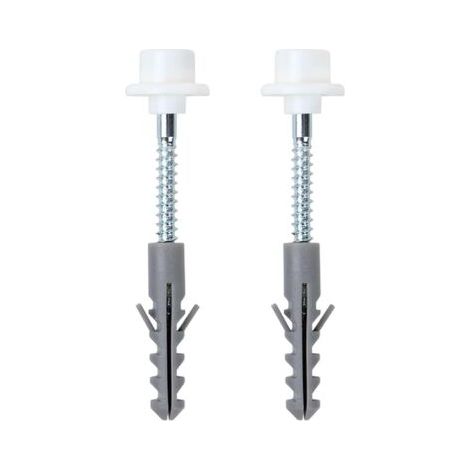 Vis Fixation WCFixation WC sur Pied ToiletKit Fixation WC au SolChevilles en Acier Inoxydable pour WC et Bidet à PlancherKit de Fixation pour Cuvette de WCAccessoires de Salle de Bain2 Pièces (1/4)
