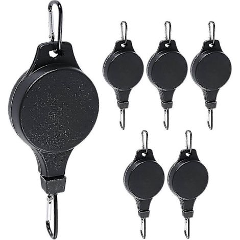 Filiyano-Lot de 6 supports à plantes rétractables, accès facile, poulie pour plantes, hauteur réglable, roulettes pour la suspension (1/5)