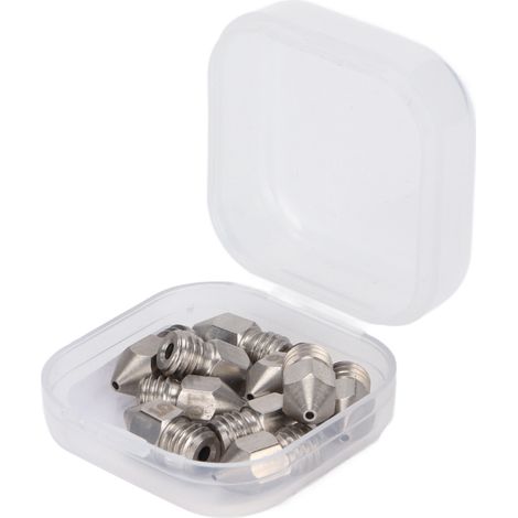 10 Stück MK8 3D-Druckerdüsen, Edelstahl, 1,75 mm Extrusionskopf-Zubehör, 1,0 mm