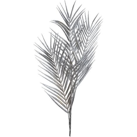 Fleur Artificielle Palmier Décoratif en Plastique Argenté pour Salon et Table H90 cm - PANGIVO (1/2)