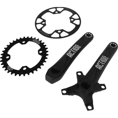 Mountainbike-Kurbelgarnitur mit schmalem/breitem 36-Zahn-Kettenblatt und 36-38-Zahn-Kettenblattschutz für Rennradreparaturen (1/5)
