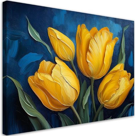 Quadro su tela, Fiore di tulipano naturale - 60x40 (1/5)