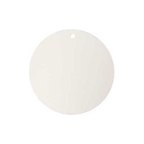 Assiette en terre cuite, d: 20 cm, ép. 0,5 cm, blanc, 1pièce