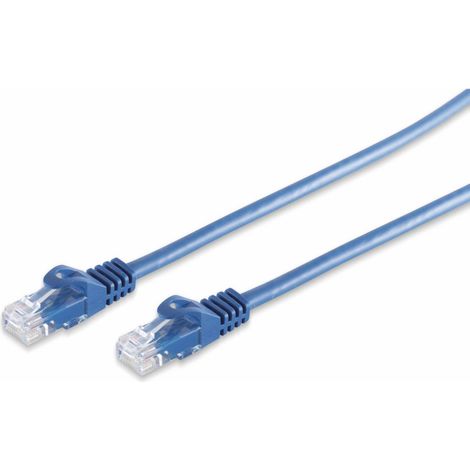 S-IMPULS RJ45 Patchkabel CAT 7 Rohkabel U/UTP, blau, 15 m