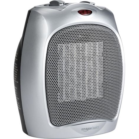 Radiateur soufflant en céramique avec thermostat réglable 1800 W, Argenté (1/5)