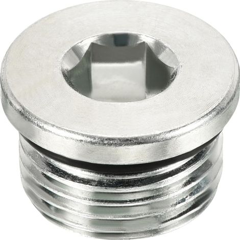 7/8-14UNF Bouchon Tuyau, Filetage Mâle À Tête Hexagonale Interne Accessoire Tuyauterie Accessoires Idéal Pour Boucher L'Extrémité Des Tuyaux (Argent) - (1/4)
