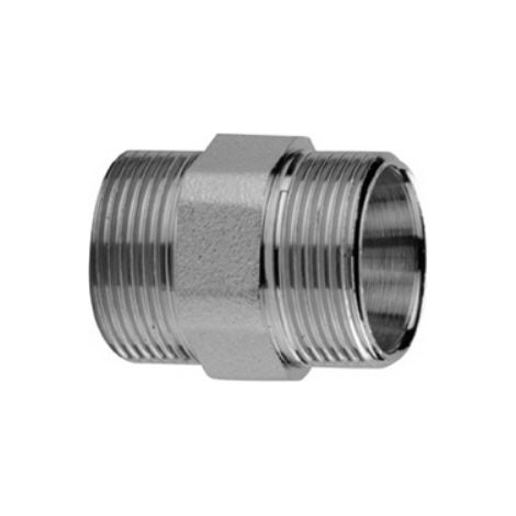 RACCORDO DOPPIO CROMO 1/2 S.F. (1/2)