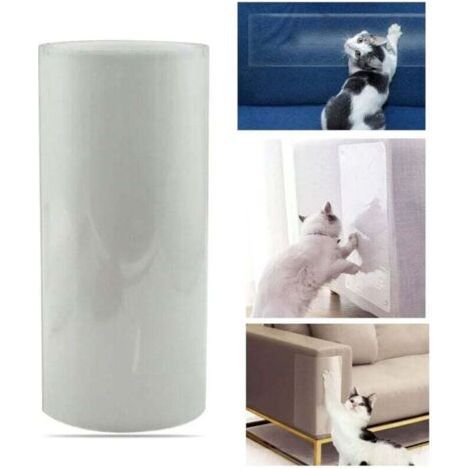 Set of 1 Sofa Sticker 20cmx3m，Cat Scratch Protector Anti-Scratch Protection Adhesive Film for Cats Transparent Self-Adhesive Anti-Claw Tape (1/4)