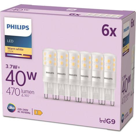 Ampoule LED Standard, Culot G9, 40W, Pack de 6, Blanc (1/5)