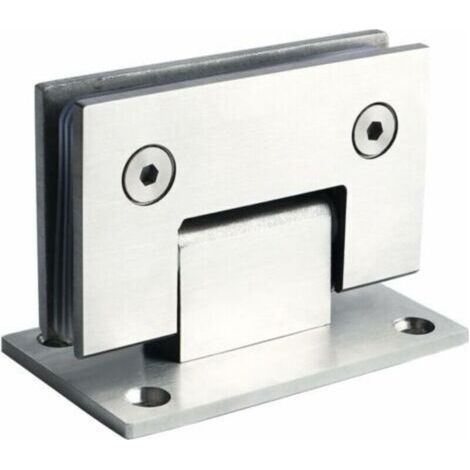 Charnières de porte de douche en verre aux supports en verre, ouverture et fermeture à 180 degrés, clips en acier inoxydable 304, convient aux vitrines en verre de 8 à 12 mm