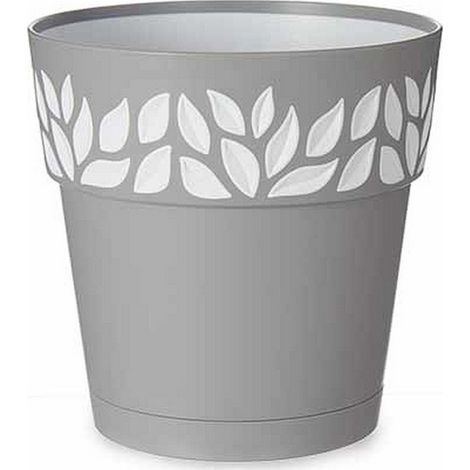 Pot auto-arrosant Cloe Gris Plastique (15 x 15 x 15 cm)
